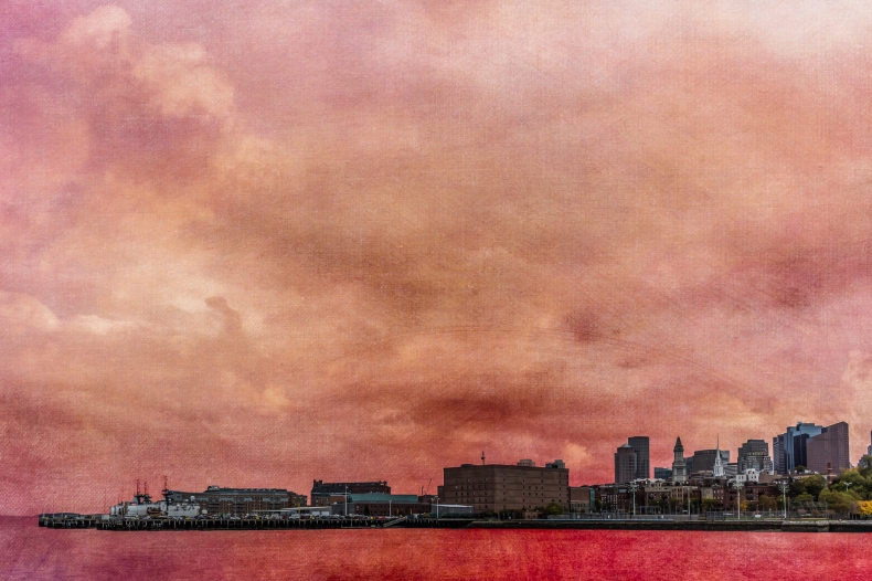 закат в Бостоне