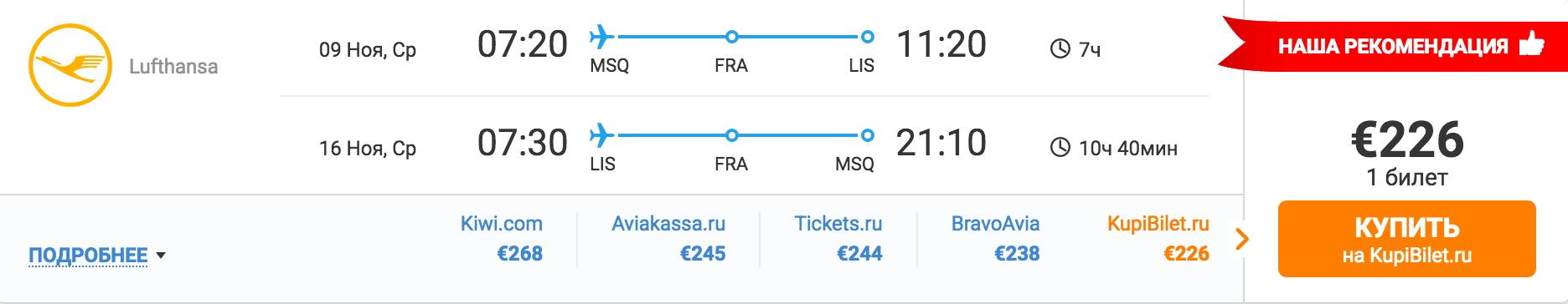 Из Минска в Лиссабон